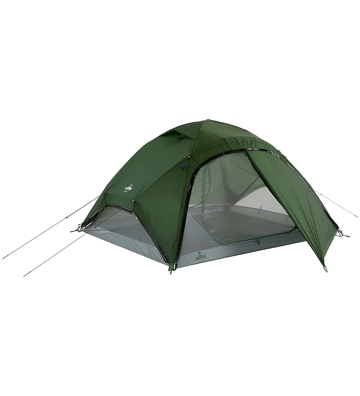 NOMAD Jade 3 Lightweight Three Person Tent with Inner Pockets and Lamp-Hanging Hook for Hikers, Campers, Backpackers, and Travelers (Dill Green)