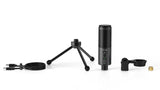 Blucoil USB Cardioid Condenser Microphone with 3.5mm Headphone Jack & Mute Button Bundle with 1080p USB Webcam, Boom Arm Plus Pop Filter, 6" Ring Light, USB-A Mini Hub, and Samson SR350 Headphones