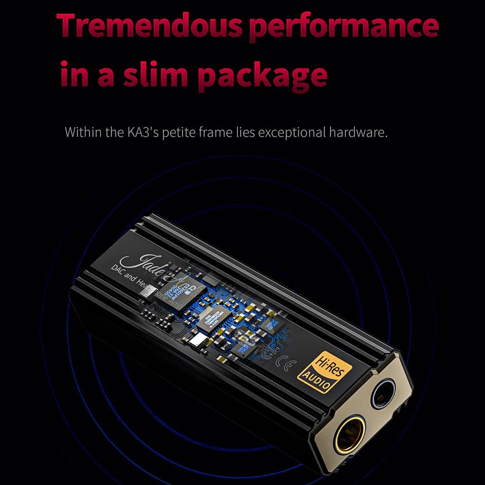 blucoil Fii O JadeAudio KA3 Headphone Amps Tiny USB DAC High Resolution Amplifier Bundle with 6' 3.5mm Audio Extension Cable, USB Wall Adapter, and Samson SR350 Headphones