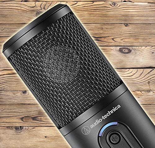 blucoil Audio-Technica ATR2500x-USB Cardioid Condenser Microphone (ATR Series) for Windows and Mac Bundle with Samson SR350 Over-Ear Stereo Headphones, Boom Arm Plus Pop Filter, and USB-A Mini Hub