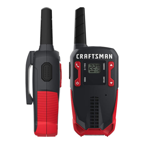 CRAFTSMAN 16-Mile Long Range Walkie Talkies for Adults - Rechargeable Two Way Radios with VOX - CMXZRAZF118 (2 Pack)