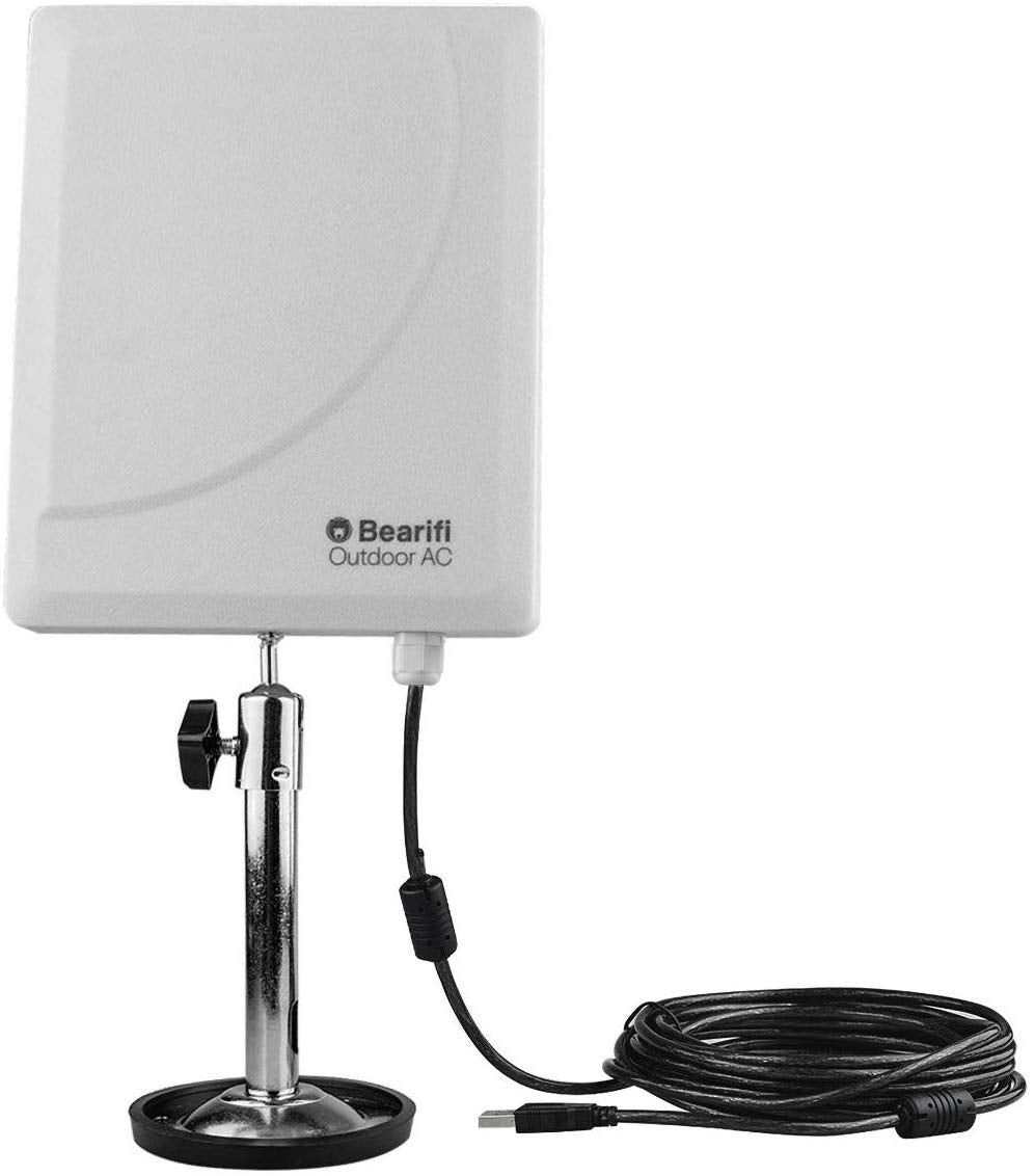 Bearifi BearExtender Outdoor AC 802.11ac Dual Band 2.4/5 GHz High Power USB Wi-Fi Extender Antenna PCs