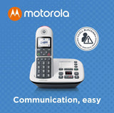 Motorola CD5012 CD5 Series Digital Cordless Telephone with Answering Machine (2 Handsets) Bundle with Blucoil 4 AAA Batteries, 10' Cat5 Cable, and USB Conference Speakerphone