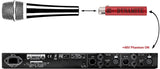 sE Electronics DM1 Dynamite Active in-Line Preamp for Dynamic and Passive Ribbon Microphones Bundle with Blucoil Boom Arm Plus Pop Filter, 10' XLR Cable, and 5-Pack of Reusable Cable Ties