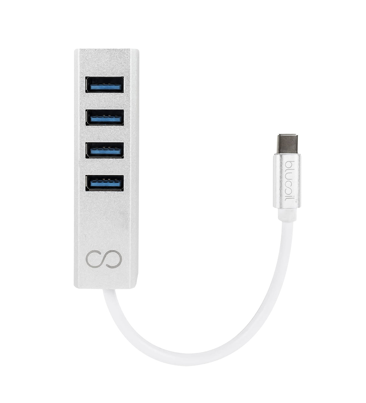 Blucoil USB-C Mini Hub with 1 x Micro-USB and 4 x USB 3.0 Expansion Ports - Compatible with Apple MacBook/MacBook Pro/iMac/iMac Pro, Google Pixel Chromebook, Samsung, Windows, Linux PC, and More