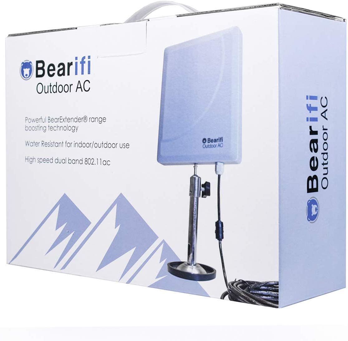 Bearifi BearExtender Outdoor AC 802.11ac Dual Band 2.4/5 GHz High Power USB Wi-Fi Extender Antenna PCs