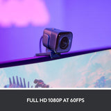 blucoil StreamCam - Live Streaming Webcam for YouTube & Twitch, Full 1080p HD 60fps, USB-C Connection Bundle w/Blue Yeti USB Mic for Recording (Blackout), 6" Ring Light, and USB-A Mini Hub