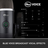 Blue Yeti X Professional Condenser USB Microphone with Blue VO!CE Effects & Sherpa App for Gaming, Streaming & Podcasting on Windows & Mac Bundle with Blucoil Pop Filter Windscreen, and USB-A Mini Hub