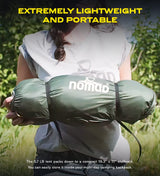 NOMAD Jade 3 Lightweight Three Person Tent with Inner Pockets and Lamp-Hanging Hook for Hikers, Campers, Backpackers, and Travelers (Dill Green)