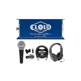 Cloud Microphones Cloud Lifter CL-1 Mic Activator for Passive Dynamic and Ribbon Mics Bundle with Samson R21S Dynamic Microphone, SR350 Over-Ear Stereo Headphones, and Blucoil 10' XLR Cable