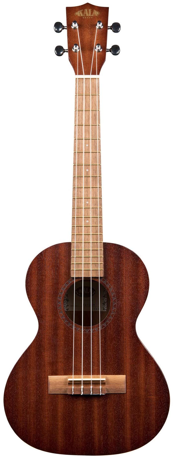 Kala KA-15T Satin Mahogany Tenor Ukulele Bundle with Gig Bag, Tuner, Strap, and Aquila Strings (4-strings)