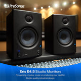 PreSonus Eris E4.5 2-Way 4.5" Near Field Studio Monitor Bundle with AudioBox USB 96 Audio Interface, MXL 770 Microphone, Blucoil Isolation Pads, Boom Arm Plus Pop Filter, Acoustic Wedges and XLR Cable