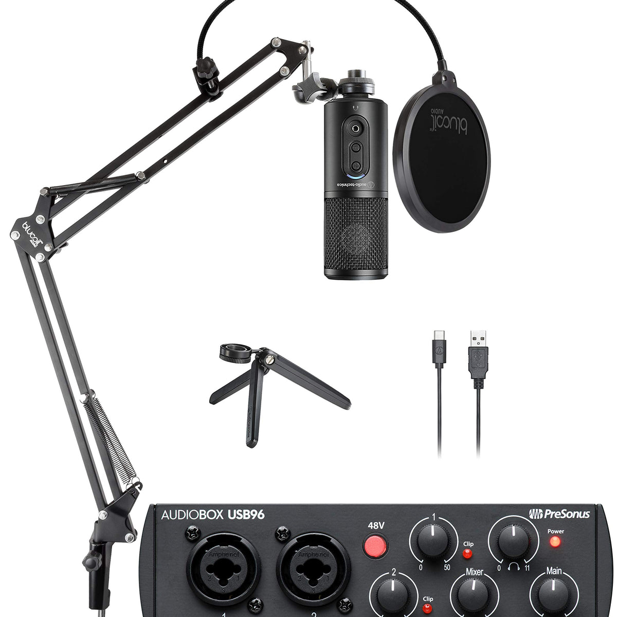 Audio-Technica ATR2500x-USB Cardioid Condenser Microphone (ATR Series ...