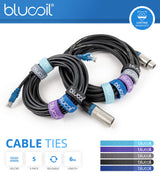Samson Airline 77 AH7 Wireless System Fitness Headset (Channel K1) Bundle with Blucoil 10-FT Balanced XLR Cable, 5-Pack of Reusable Cable Ties, and 10-FT Straight Instrument Cable (1/4in)