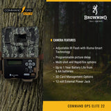 Browning Trail Cameras Command Ops Elite 22 - BTC-4E22 - Game Camera, Wildlife Motion-Activated Camera
