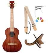 Kala Makala Tenor Mahogany Ukulele (MK-T) with Rosewood Fretboard, Aquila Super Nylgut Strings, and Downloadable Kala App Bundle with Blucoil Ukulele Accessories Kit