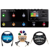 Line 6 HX Stomp XL Guitar Multi-effects Floor Processor Bundle with Blucoil 10-FT Straight Instrument Cable (1/4in), 2-Pack of Pedal Patch Cables, 4-Pack of Celluloid Guitar Picks, and 5-FT MIDI Cable