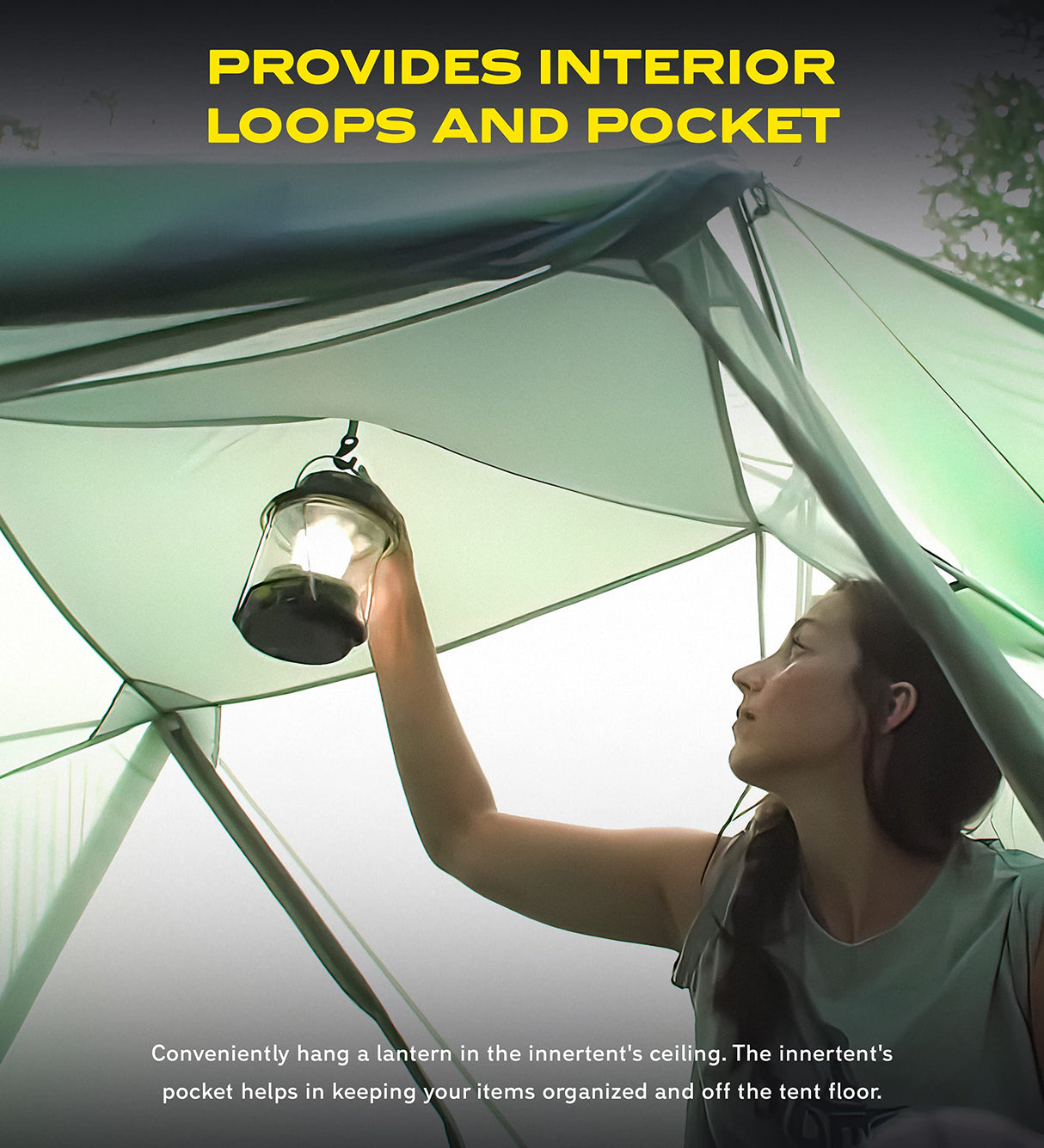 NOMAD Jade 3 Lightweight Three Person Tent with Inner Pockets and Lamp-Hanging Hook for Hikers, Campers, Backpackers, and Travelers (Dill Green)