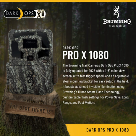 Browning Trail Cameras - Dark Ops Pro X 1080 - BTC-6PX-1080 - Game Camera, Wildlife Motion-Activated Camera