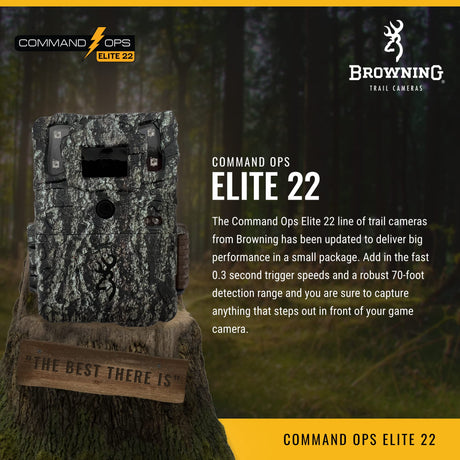 Browning Trail Cameras Command Ops Elite 22 - BTC-4E22 - Game Camera, Wildlife Motion-Activated Camera