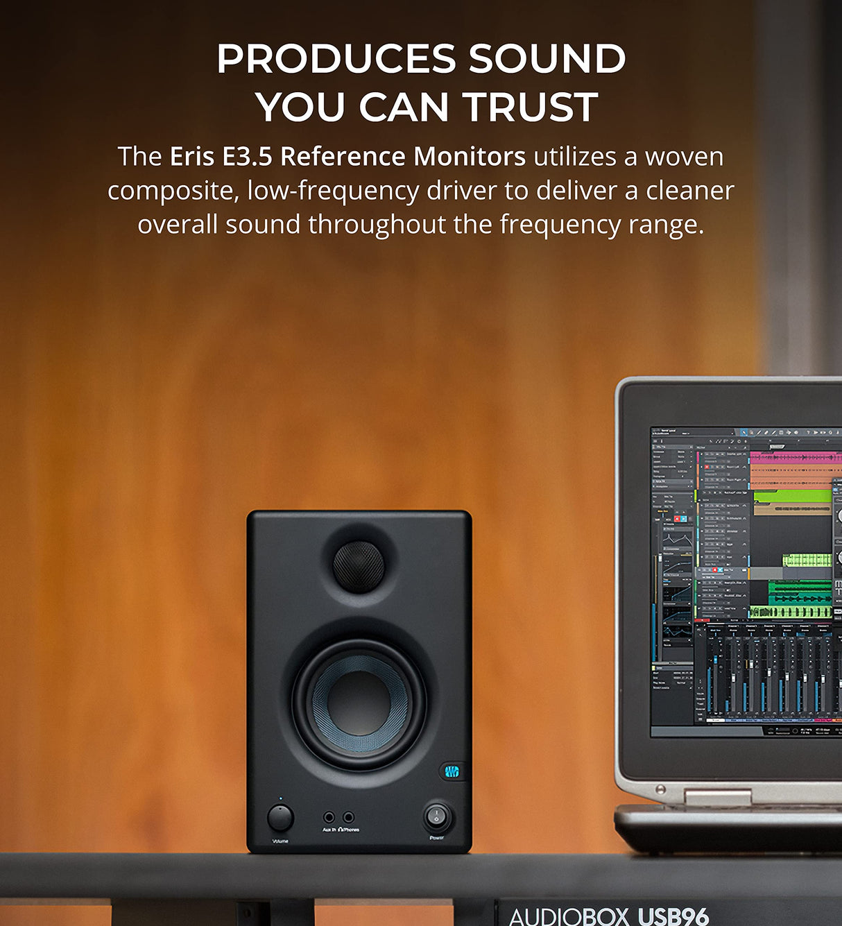 PreSonus AudioBox Studio Ultimate Bundle 25th Anniversary Edition with Studio Monitors and Studio One Artist, Blucoil Adjustable Mic Stand, Pop Filter Windscreen, and 2-Pack of Acoustic Isolation Pads
