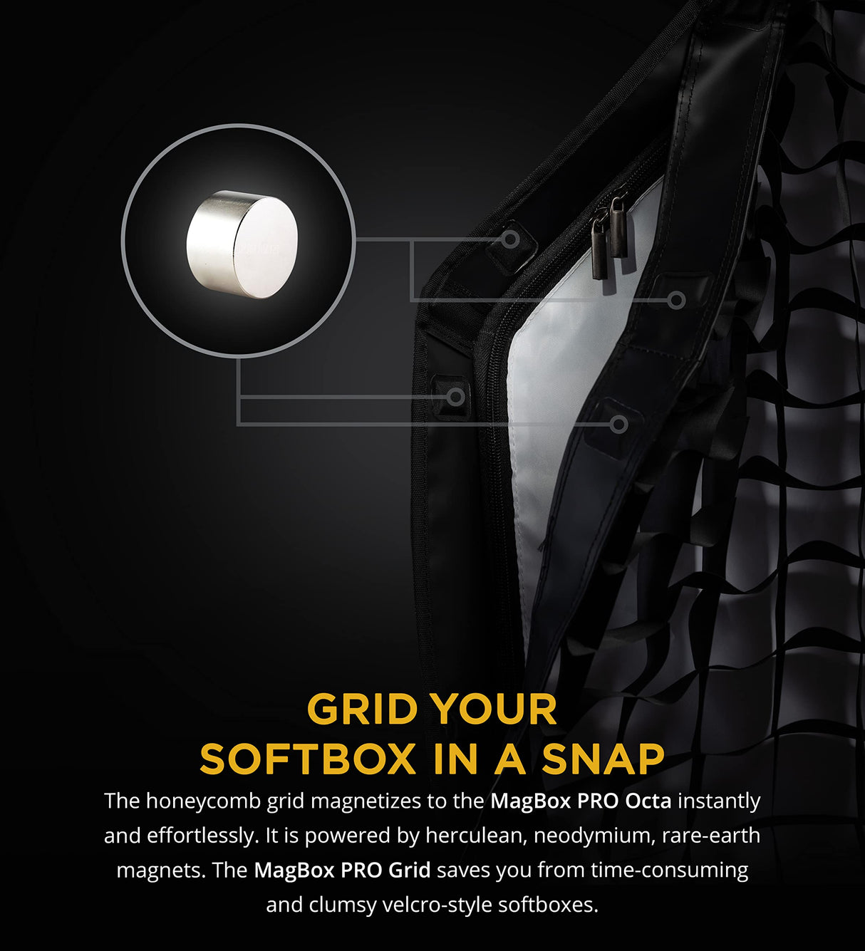 MagMod MagBox PRO 24" Octa Grid - Control and Focus Your Light Efficiently