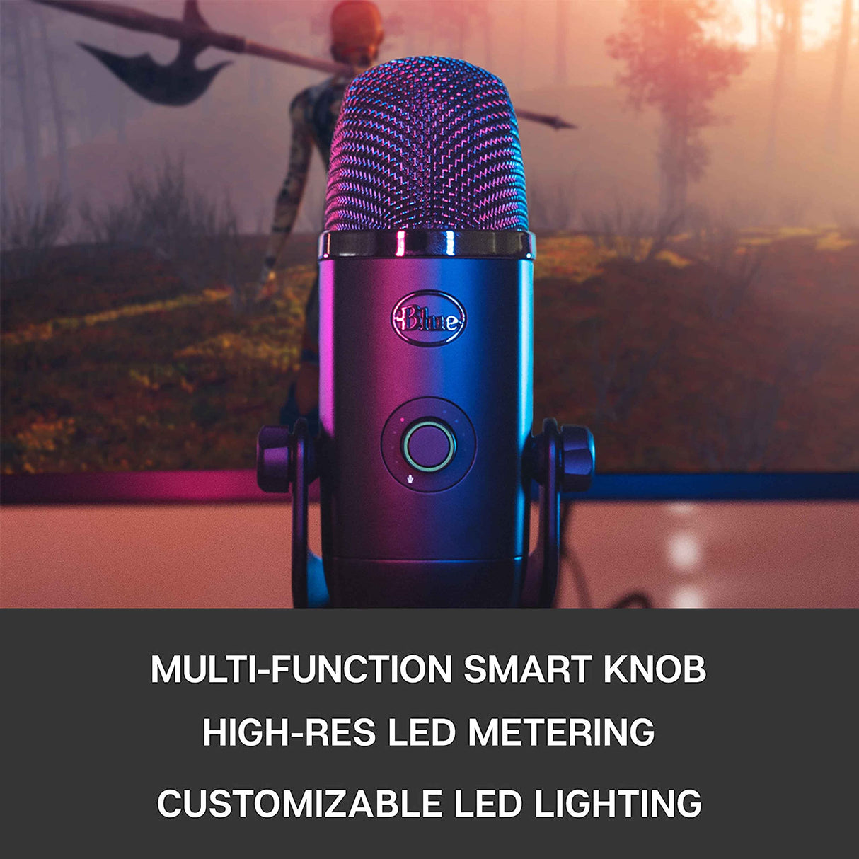 Blue Yeti X Professional Condenser USB Microphone with Blue VO!CE Effects & Sherpa App for Gaming, Streaming & Podcasting on Windows & Mac Bundle with Blucoil Pop Filter Windscreen, and USB-A Mini Hub