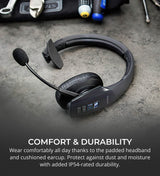 BlueParrott B450-XT Noise Canceling Bluetooth Headset for Android, iOS, Mac, Windows Bundle with Blucoil Headphones Carrying Case