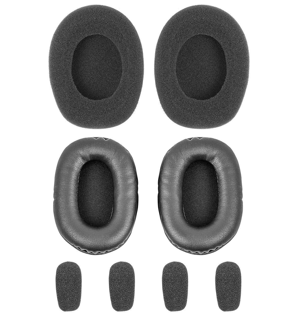 Blucoil EPMC-B450XTNEW Replacement Ear Pad Cushions and Microphone Windscreens Kit for Blueparrott B450-XTNEW Headset