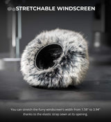 Blucoil Outdoor Microphone Furry Windscreen Muff - Mic Fur Cover Compatible with Zoom H1N, H2N, H5, H6, H8, and Q2N-4K Audio/Video Recorders