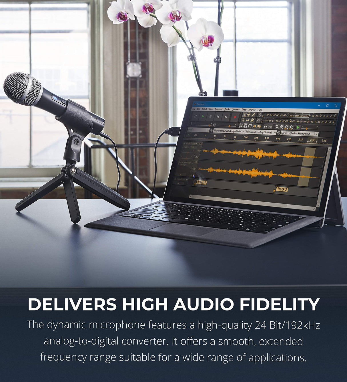 PreSonus AudioBox USB 96 25th Anniversary Audio Interface Bundle with Audio-Technica ATR2100X-USB Microphone, MediaOne M30 Monitors, Blucoil Boom Arm Plus Pop Filter, 2x Isolation Pads & 10' XLR Cable